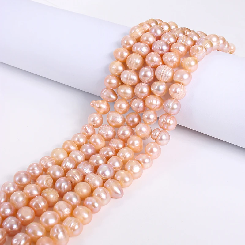 Zhe Ying Pink Potato Freshwater Pearl Loose Natural Mother of Pearl Beads for Bracelet Necklace Earring DIY Jewelry Making