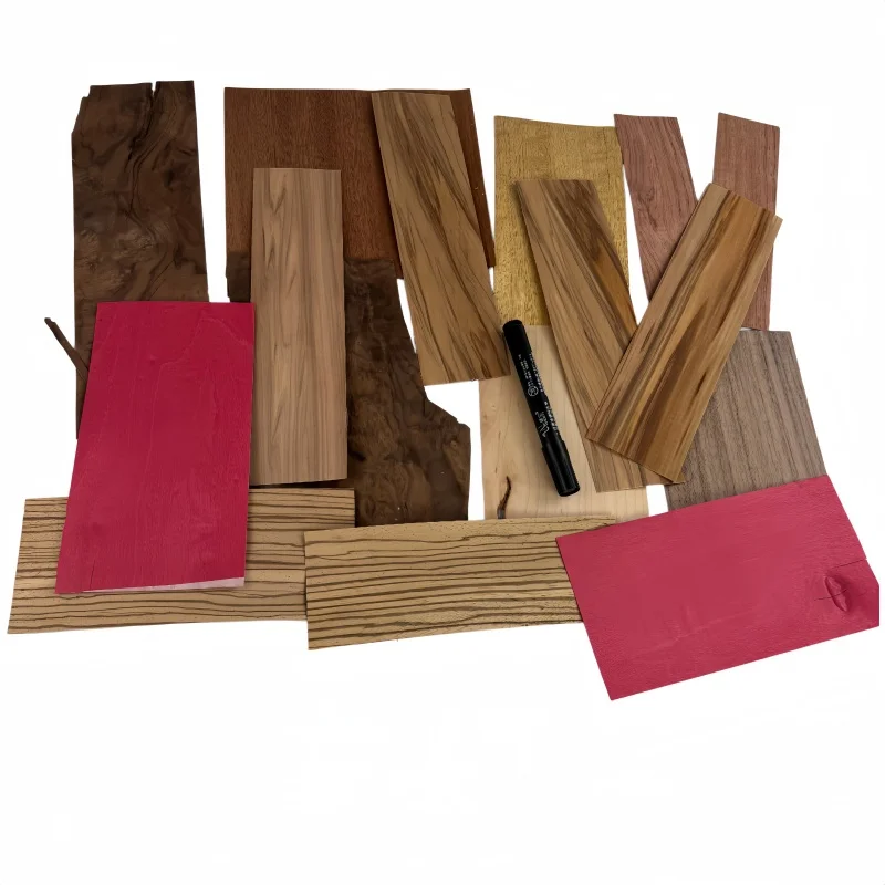 

0.5mm（Mixed Veneer Sheets Pack） Natural Wood Veneer Offcuts Exotic Veneer DIY Craft Material Guitar body veneer