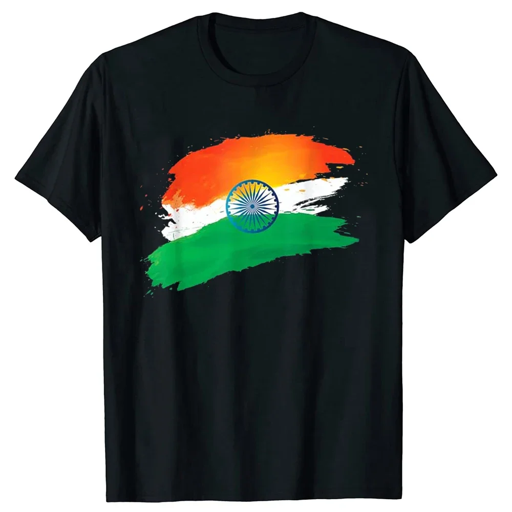 Funny India Independence Day 15 August Indian Flag T Shirts Summer Style Graphic Streetwear Birthday Christmas Gifts T-shirt Men