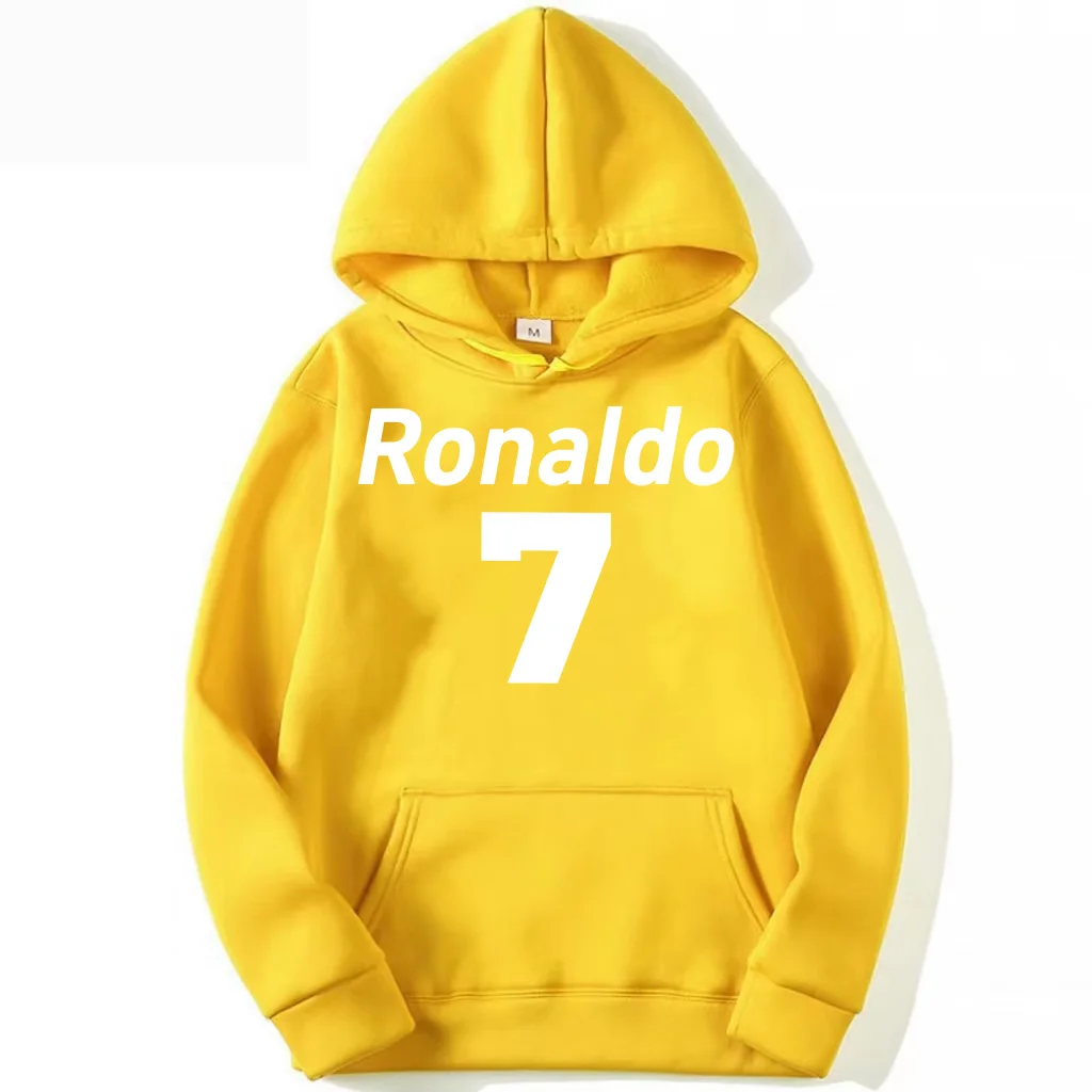 

Autumn/Winter New Trendy Simple Printed Ronaldo Number 7 Men's Hoodie Outdoor Sports Shirt Comfortable Multi Color Clothing Tops