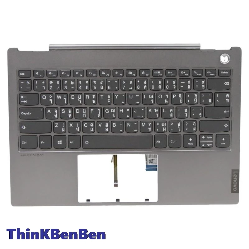 TH Thai Mineral Gray Keyboard Upper Case Palmrest Shell Cover For Lenovo ThinkBook 13s IWL 5CB0U43203