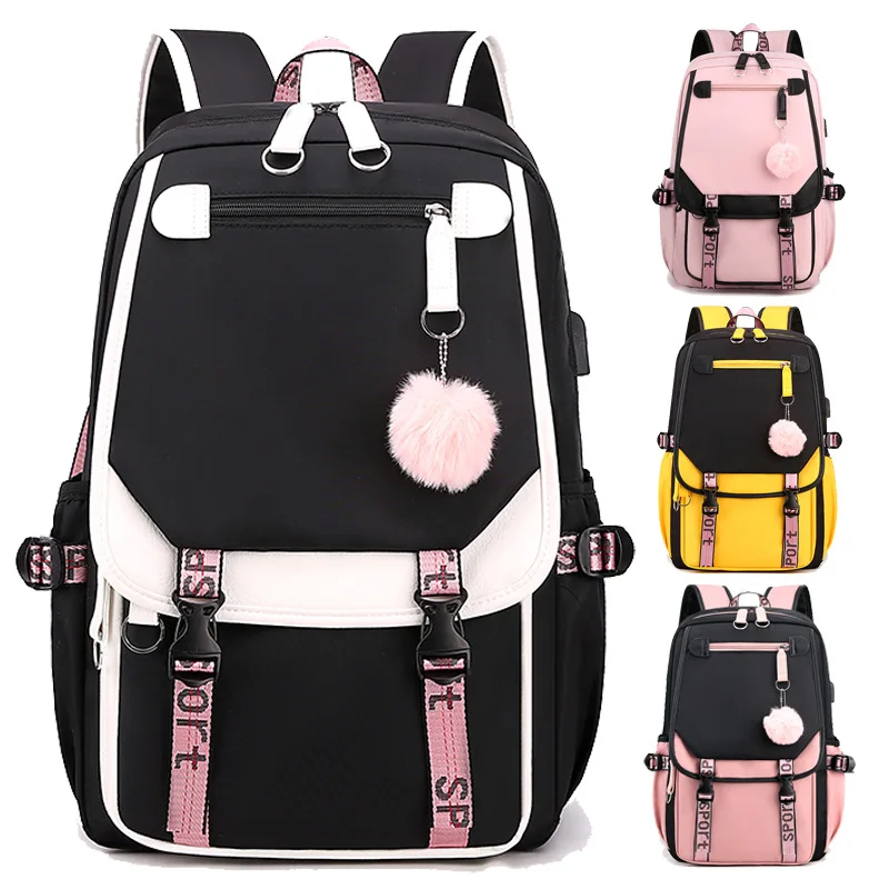 

Backpack for female middle school students, high school students, elementary school students, colorful backpack, cute, large cap