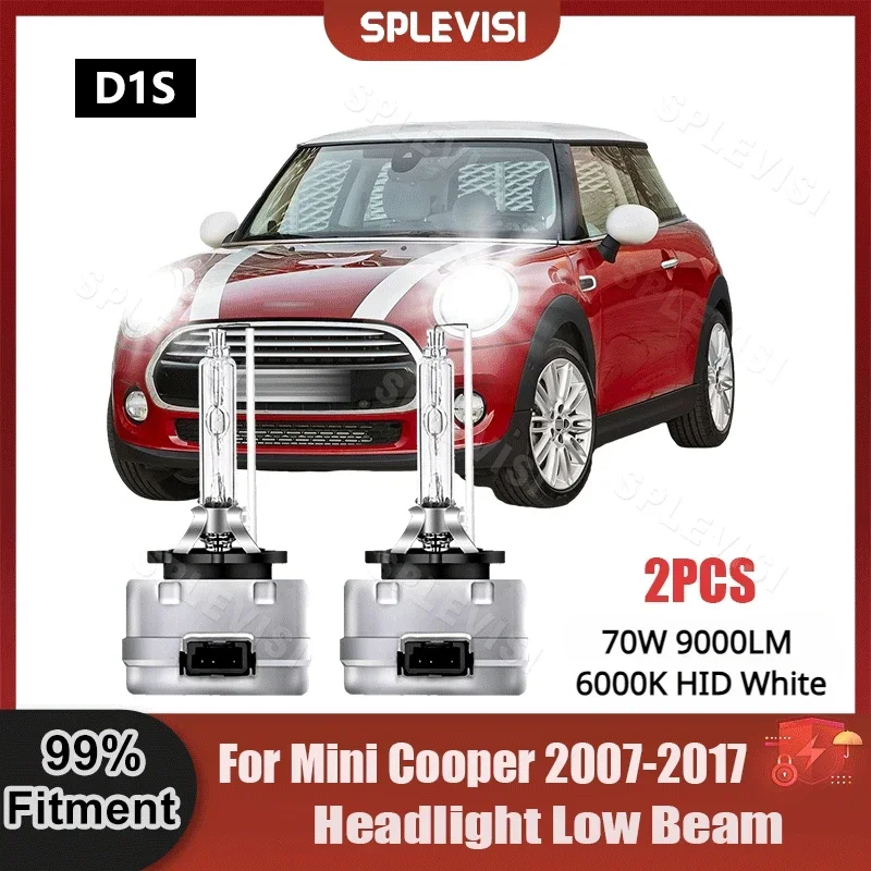 

2X HID White D1S Low Beam Xenon Light Bulbs For Mini Cooper 2007 2008 2009 2010 2011 2012 2013 2014 2015 2016 2017