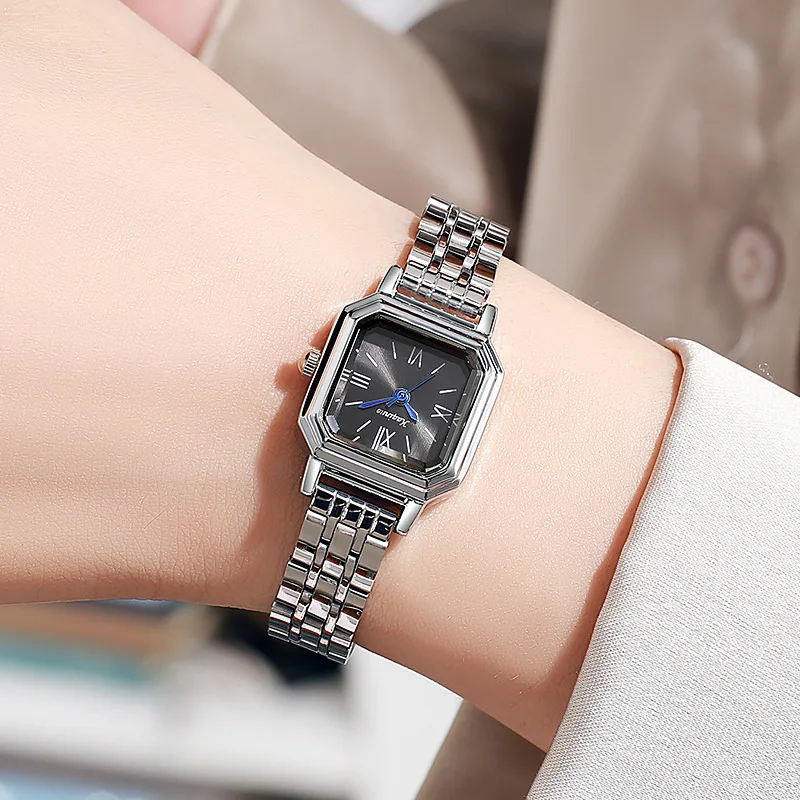 Jam Tangan Kuarsa Wanita Dial Kecil Modis Jam Tangan Tali Baja Tahan Karat Wanita Jam Pelajar Hadiah Relojes Para Mujer Dropshipping