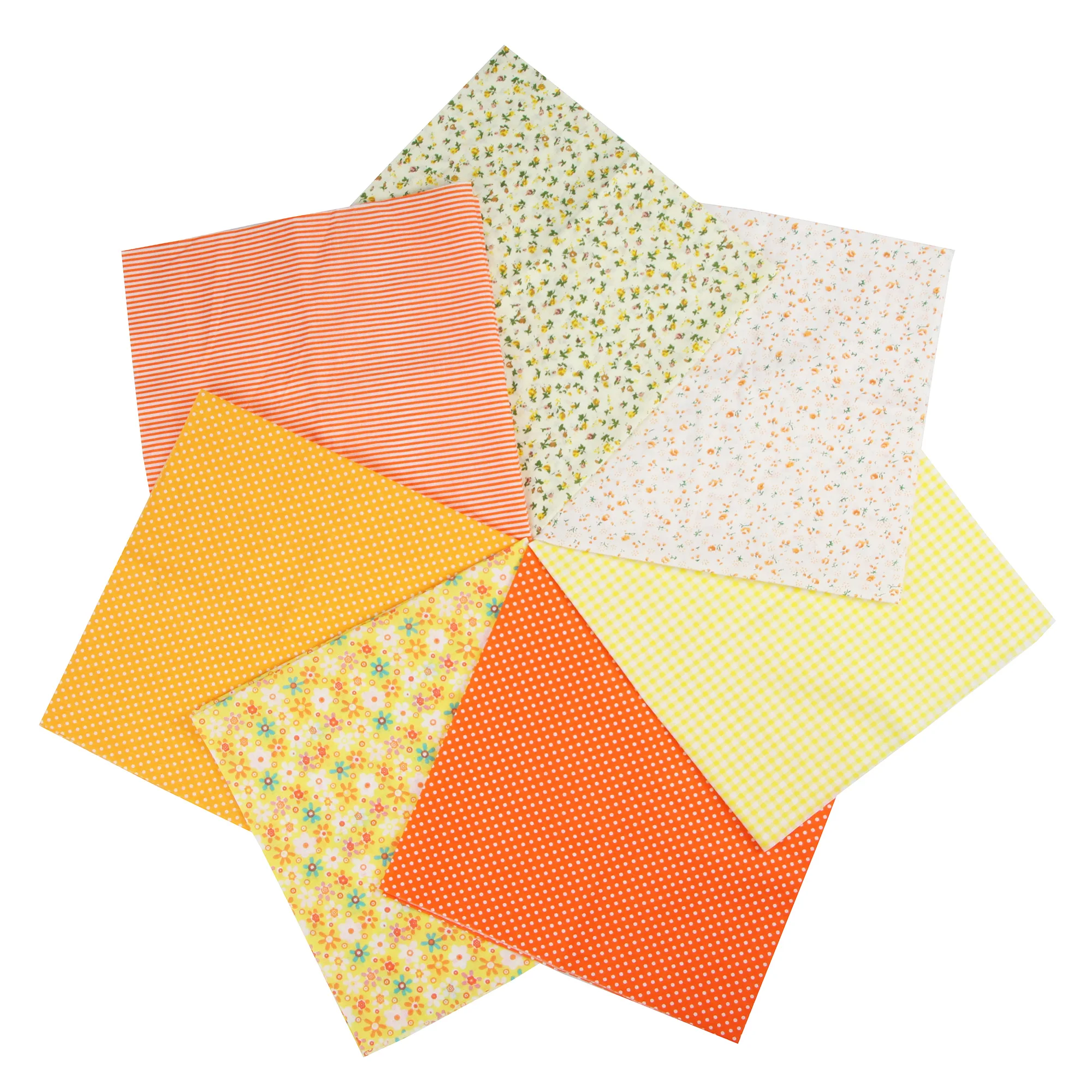 7PCS 25 X 25cm/50 X 50cm Squares Cotton Craft Fabric Cloths for DIY Bundle Patchwork Quilting Sewing Scrapbooking Art Craft