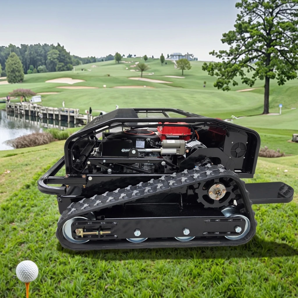 "High Horsepower All-Terrain Remote Control Lawn Mower: New Upgraded Model with Built-in Oil Pump & 60° Slope Support  Lawn  "