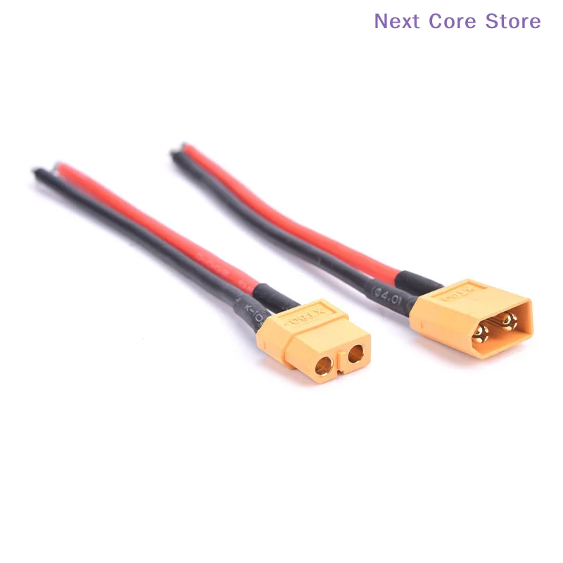 [NC]1set XT60 XT-60 Male+Female  Connectors Plugs With Silicon 14 AWG Wire For RC Lipo Battery (1 Pair) Banana Plug Connectors