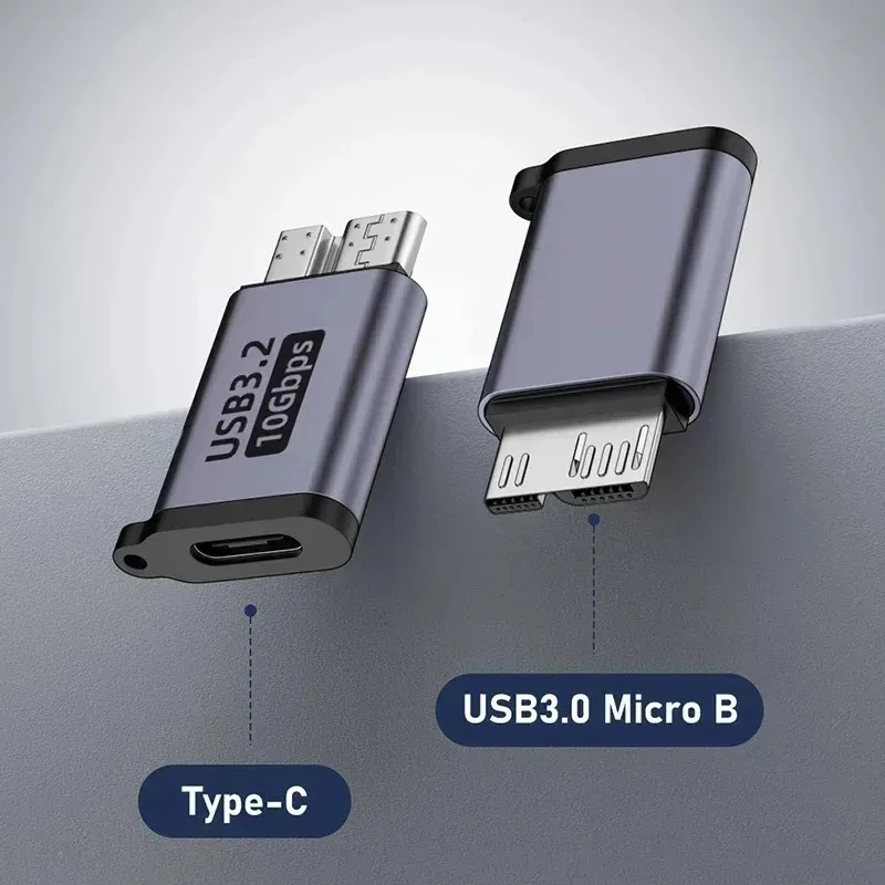 USB A Type C To Micro B Male To Female Adapters for External Hard Drive Disk HDD 10Gbps Super High-speed Data Transfer Converter