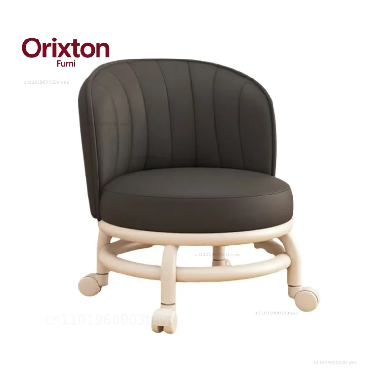 Swivel Stool for Home Use Round Footstool for Sofa Living Room Small Height Adjustable Rolling Stool for Kids and Adults Low