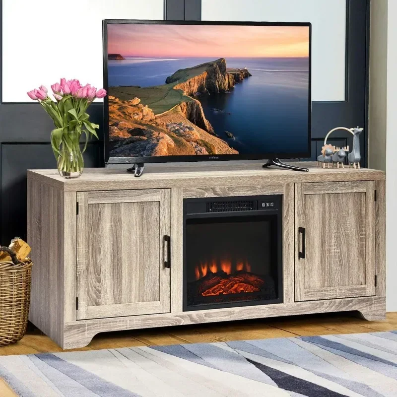 L # 65 TV Stand, Storage Cabinet Console, Television Console, Media Component TV Stand With Adjustable Shelves. Suitable For 1