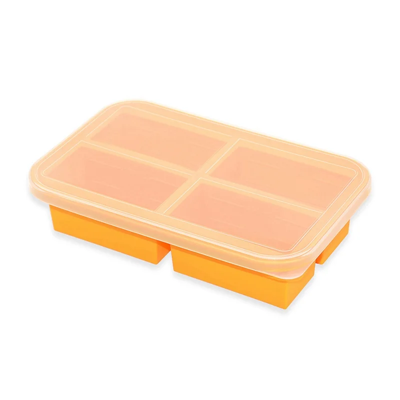 

【Must-Haves】Силиконовый лоток для замораживания чашек с крышкой, 2 шт., легкосъемный силиконовый лоток для замораживания и хранения супа