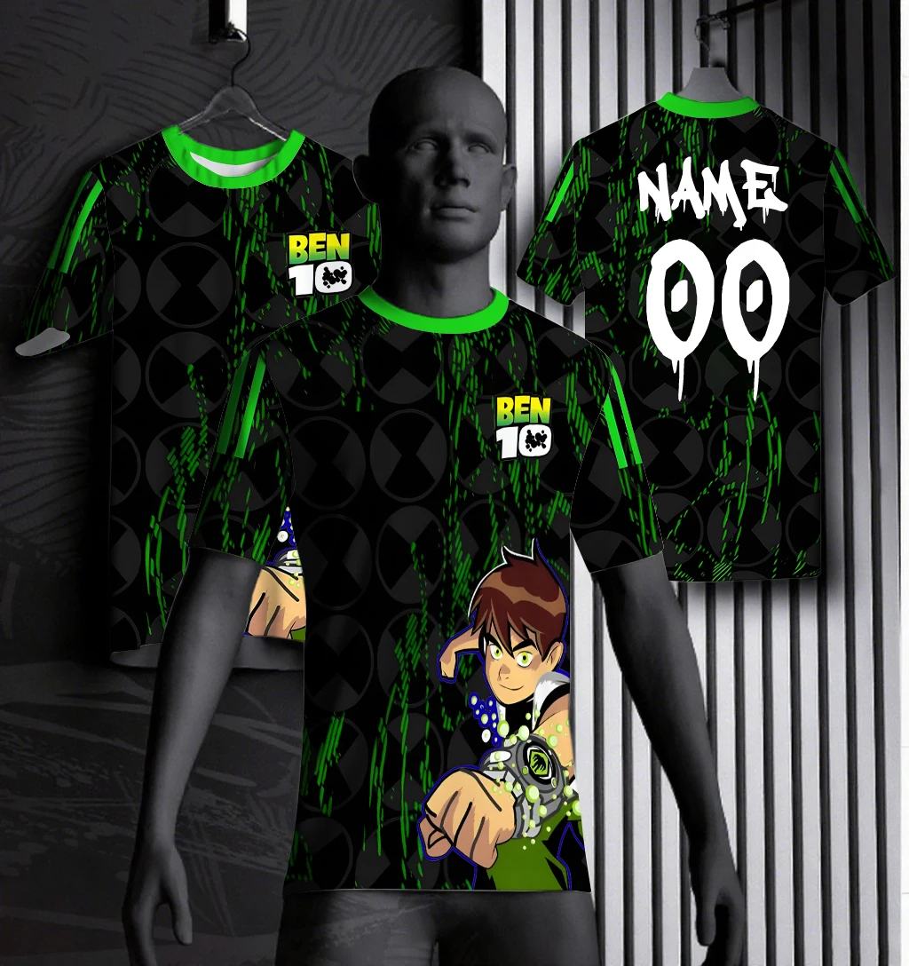 

Marvel Super Hero BEN Hulk Anime Role Playing Outdoor Sports Sportswear T-shirt Men's Hot Sale Quick Dry Short Sleeve DIY Jersey