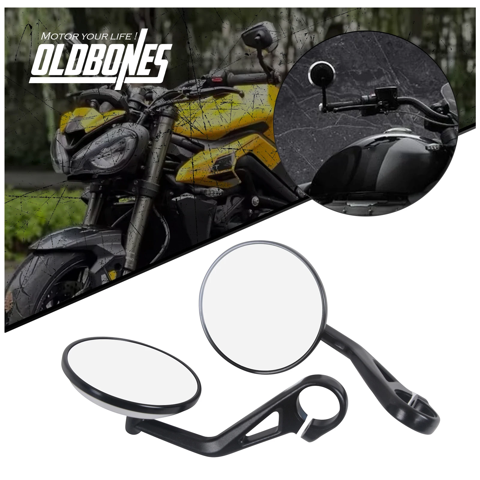 

Зеркало заднего вида для мотоцикла, круглое, на руль, для Triumph Rocket 3, Daytona 660, Speed Triple 1200 RS RR