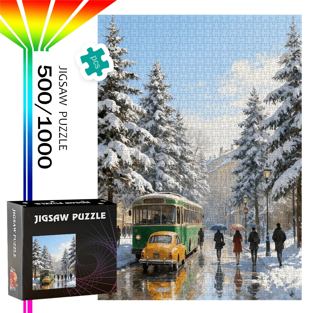 

500 шт./1000 шт. высококачественная головоломка | Портативная картонная головоломка на день рождения, Хэллоуин, Рождество, День Благодарения, Пасху