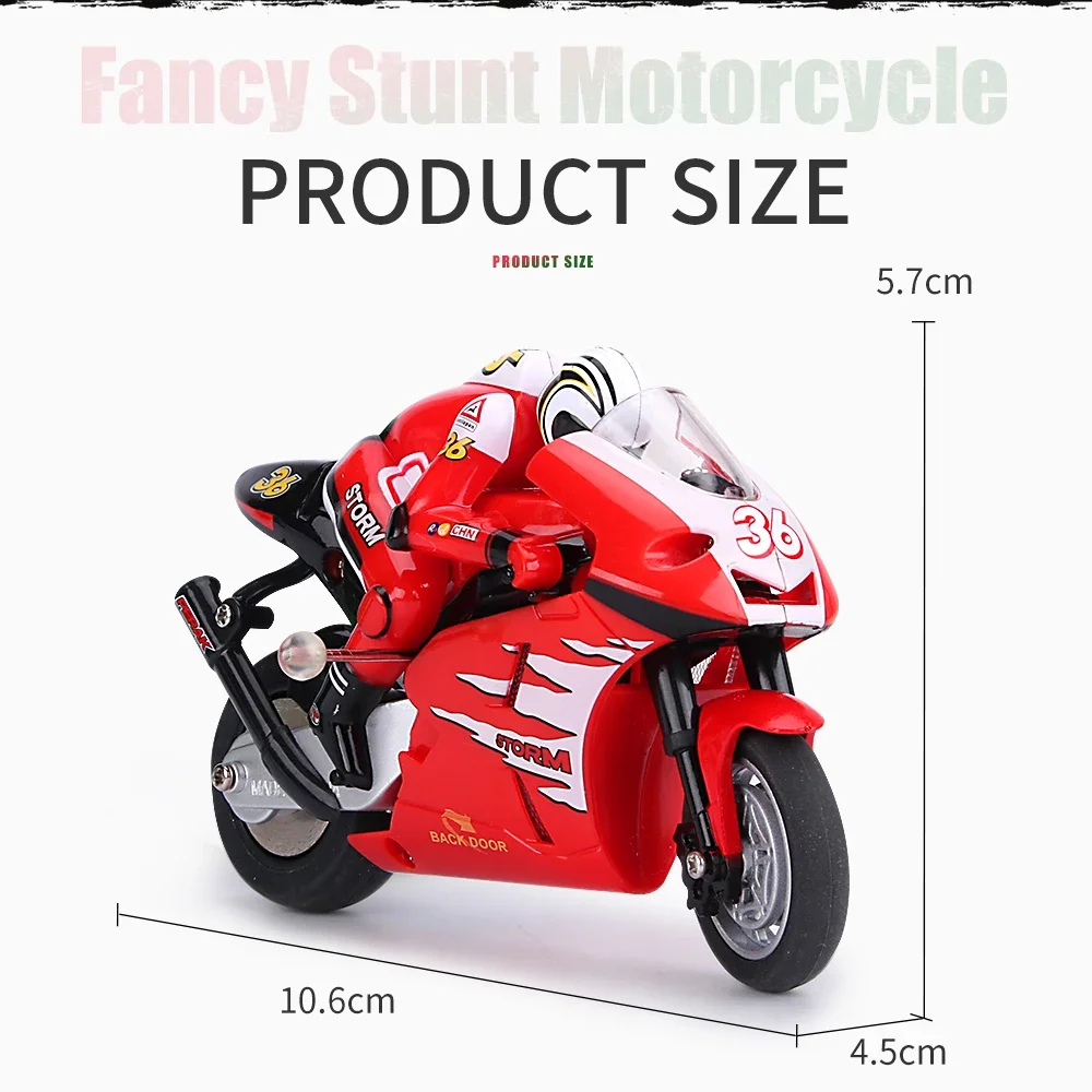 2.4GHz Mini RC Motorcycle Red Green Electric Racing Drift Stunt Motorcycles 15km/h High Speed Simulation Gifts Toys