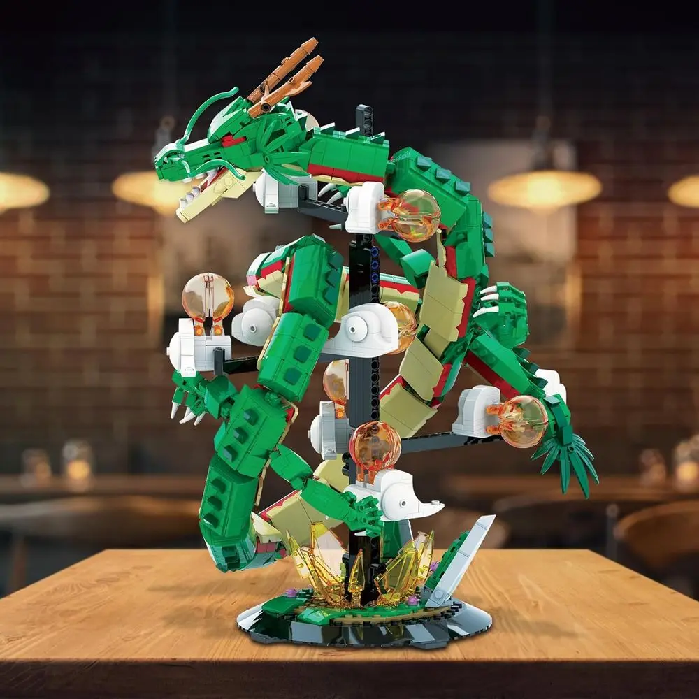 Adult Dinosaur Building Kit 70134: Illuminated Dragon Model with Display Stand - Perfect for Gifts