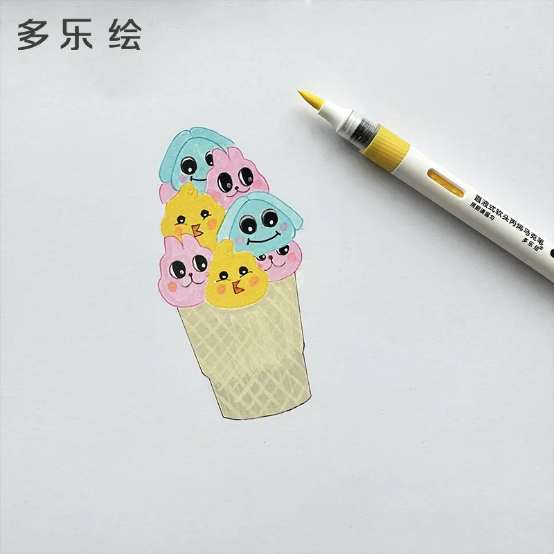 DOLOHA Doloha Acrylic Marker Model Coloring Direct Liquid Soft Head Choose from 12 Colors Contact Customer Service Remarks