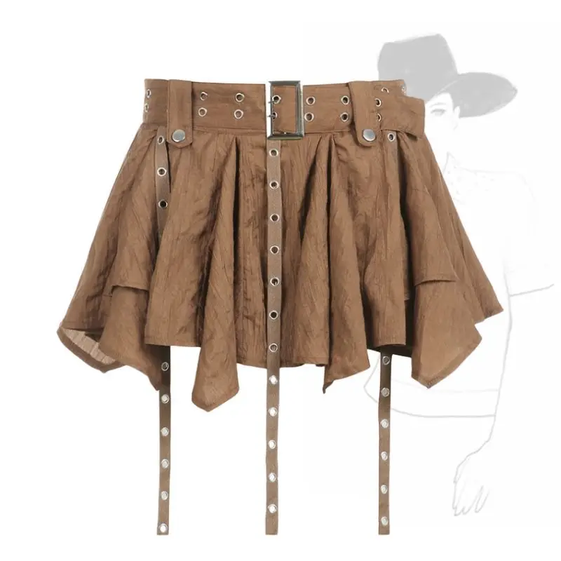 กระโปรงมินิจีบผู้หญิง กระโปรงสไตล์ไมโครแนวราบ กระโปรงเต้นรําระบาย มีให้เลือกหลายสีลายสก๊อตและสีทึบ