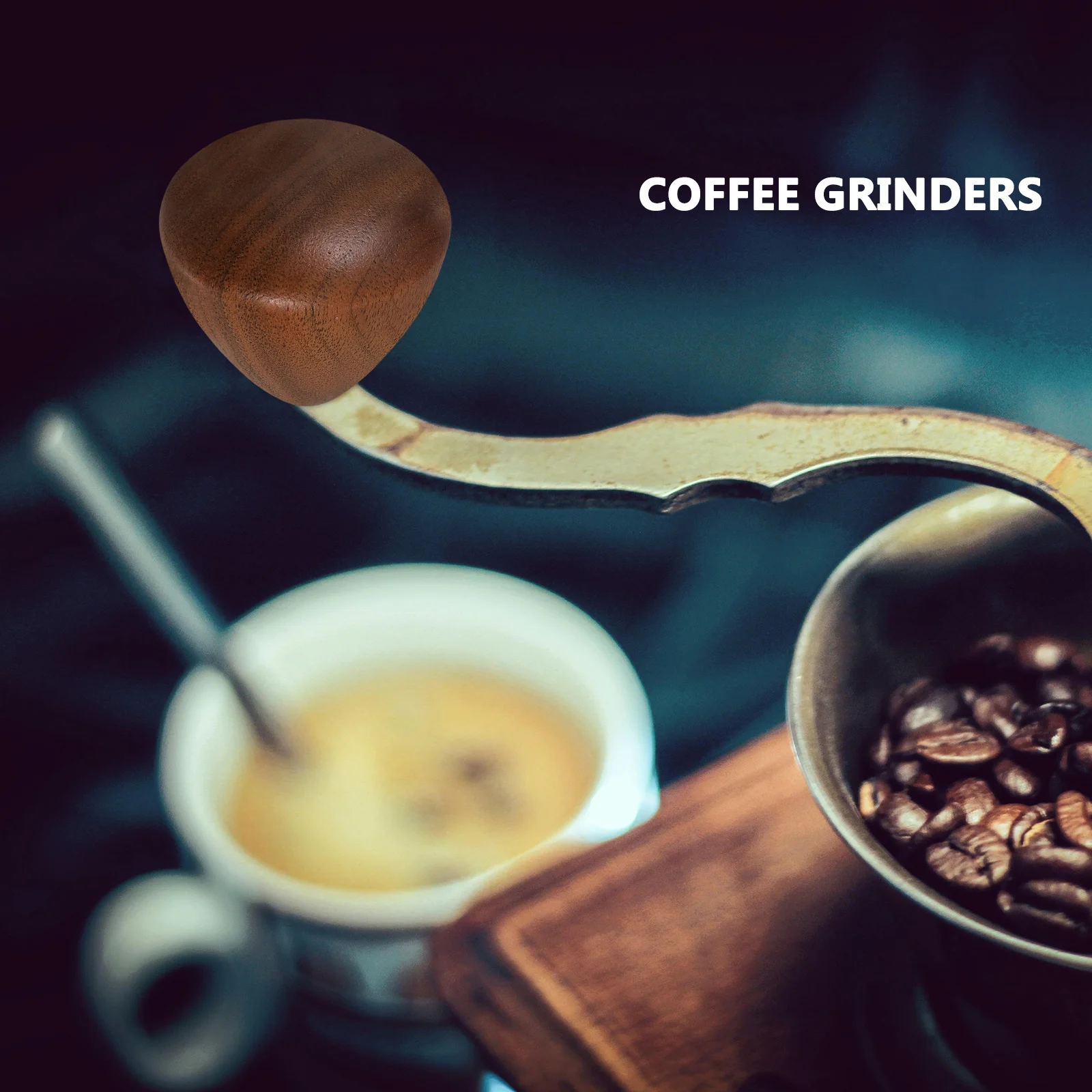 

Manual Coffee Grinder Wood Handle Replacement Crank Knob Exquisite Lightweight Comfortable Grip Manual Coffee Grinder Handle