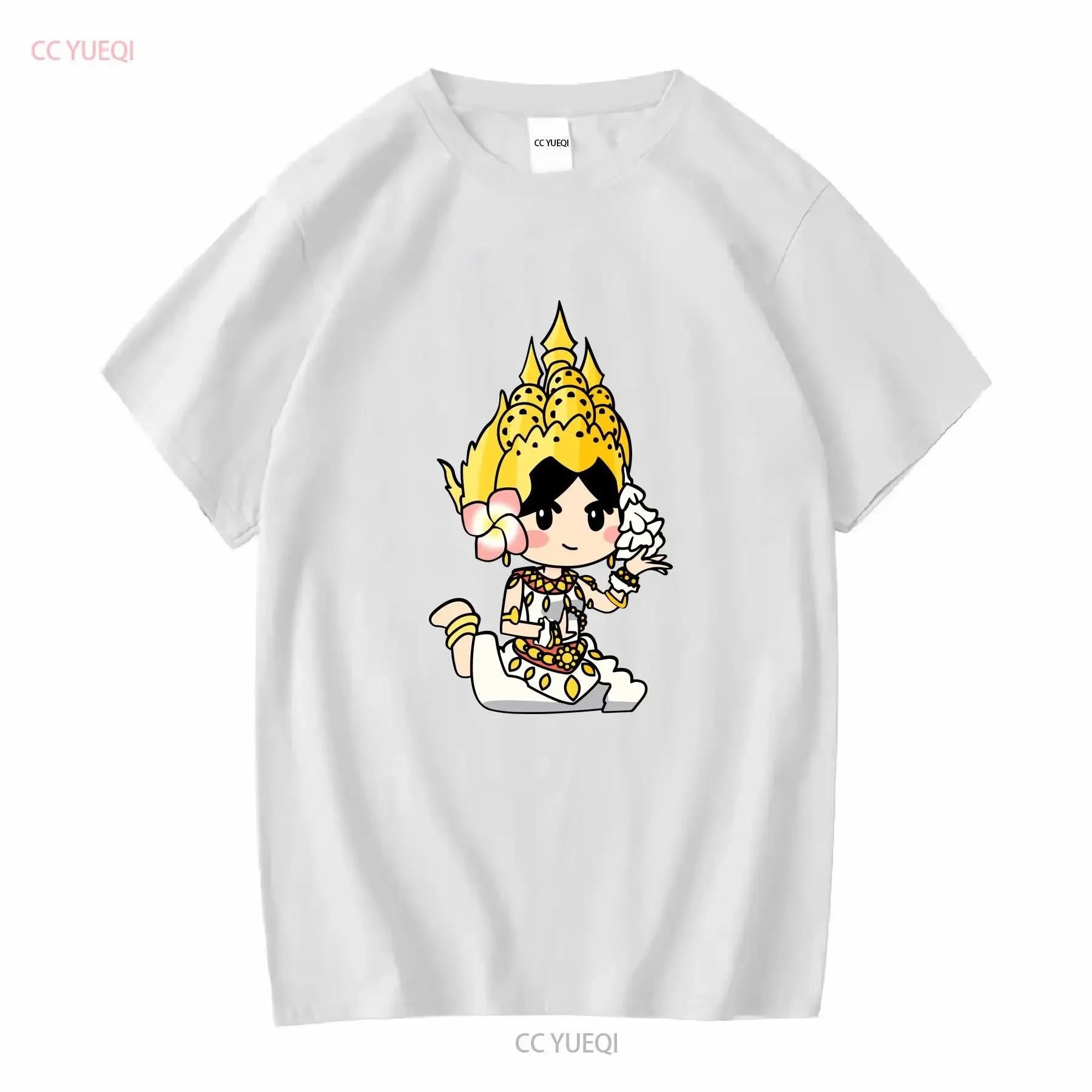 New Limited Adorable Cambodian Khmer Thai and Lao Apsara Beauty T Shirt vintage Washed Stretched Casual Unisex view 3