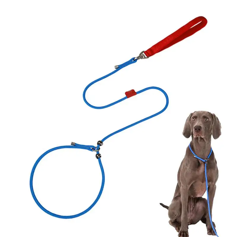 Puppy Training Lead 59in Adjustable Pet Traction Rope For Dogs Escape-Proof Puppy Neck Harness 360-Degree Anti-Knot Rotation