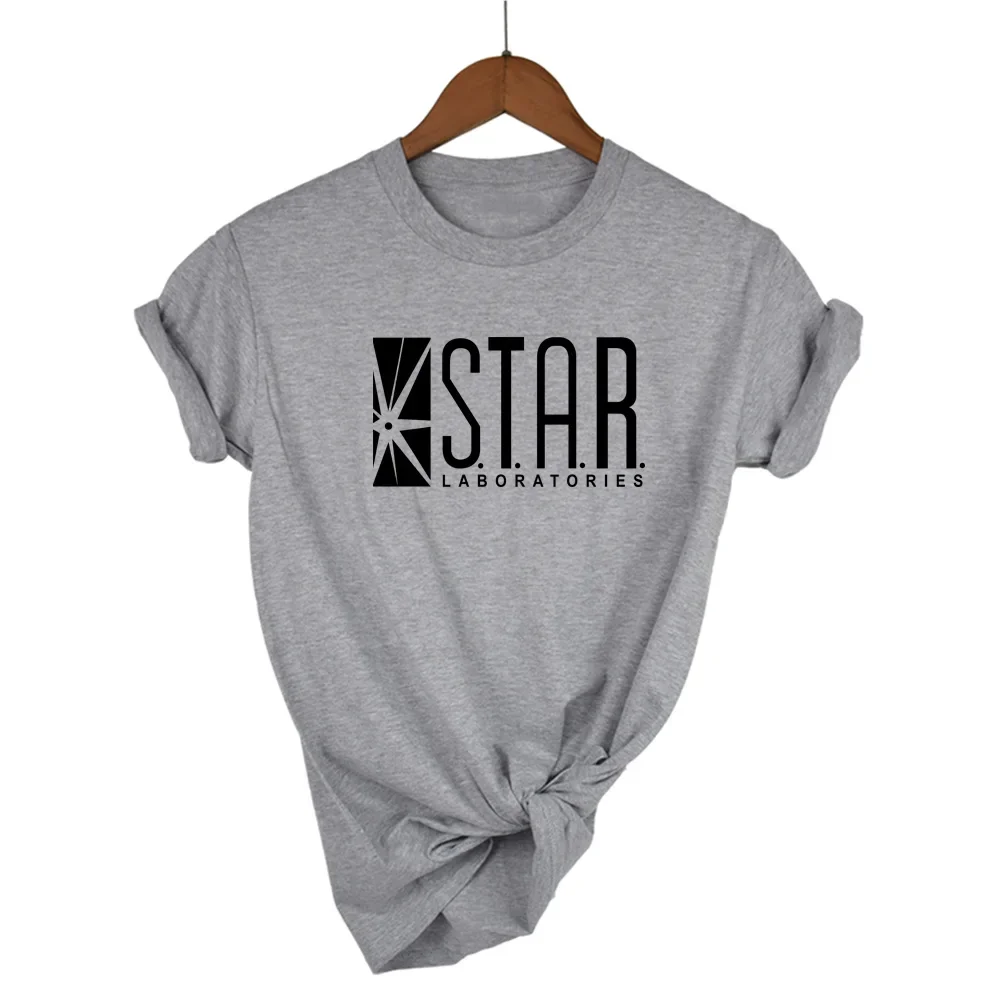 New Fashion Summer T Shirt Funny American Drama The Flash Short Top STAR Laboratories Women Comic Books TV Star Casual Tee