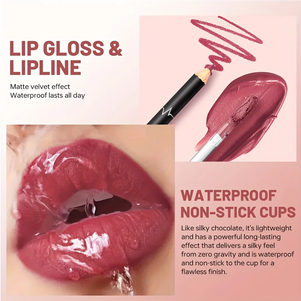 ชุดดินสอเขียนขอบปากกันน้ำติดทนนาน - กันน้ำและติดทนนาน ไม่ซีดจาง ใช้งานง่าย สีเข้มข้นสูง