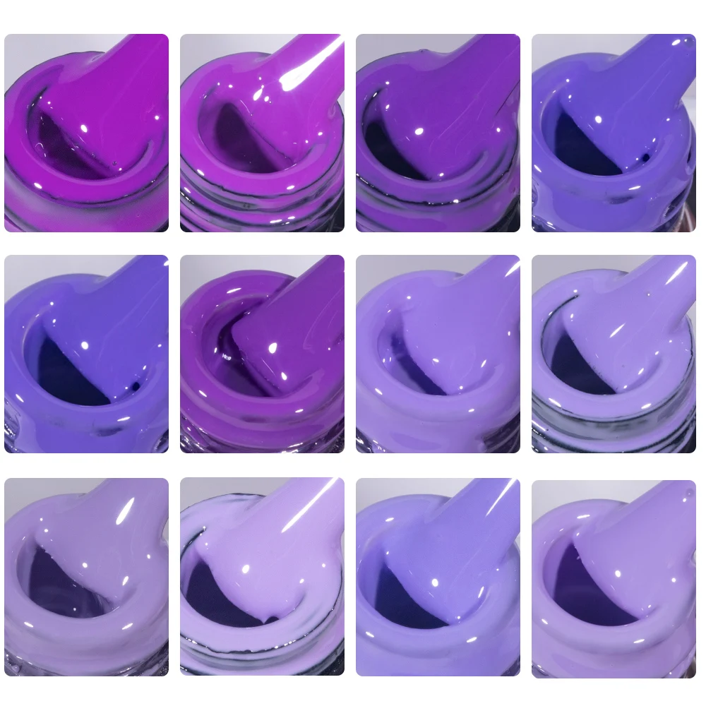 Tinovo Uno Purple Gel Nail Polishes 12ml Vernis Semi Permanent UV Lavender Violet Gel Varnish Manicure Nail Art Salon Lacquer