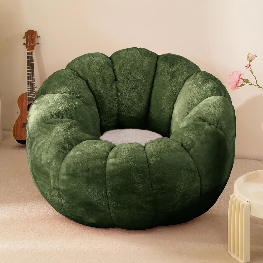 Pumpkin Bean Bag Sofa Chair,Bean Bag Chair with Filler for Teens, Kids, Toddler, Comfy and Lazy Sofa for,Living Room and Bedroom