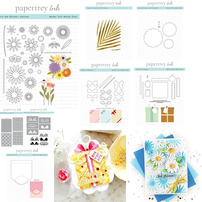 Lazos de margaritas con flores, hojas, capa de amor, vieiras, troqueles de corte de Metal, plantilla para álbum de recortes, decoración de diario, bricolaje