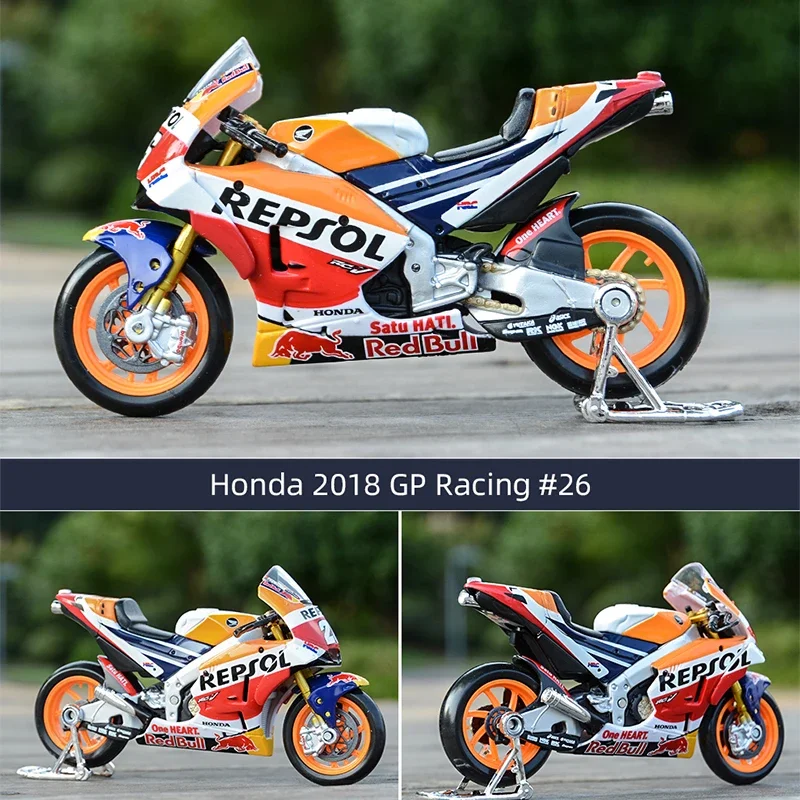 

Гоночный мотоцикл Maisto 1:18 GP RC213V Repsol Marquez No #26