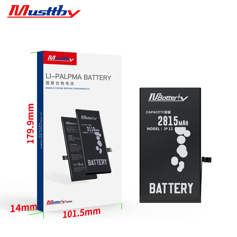 

Standard Battery For iPhone Xs Max XR 11 12 13 Mini 15 Plus 14 Pro Max 7 8 Health 100% Zero Cycle Best Replacement Batteria