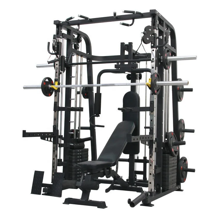 Professional Multifunctional Gym Equipment Multi Station Squat Rack Cross Over Trainer Machine All in One Maquina Smith Machinep