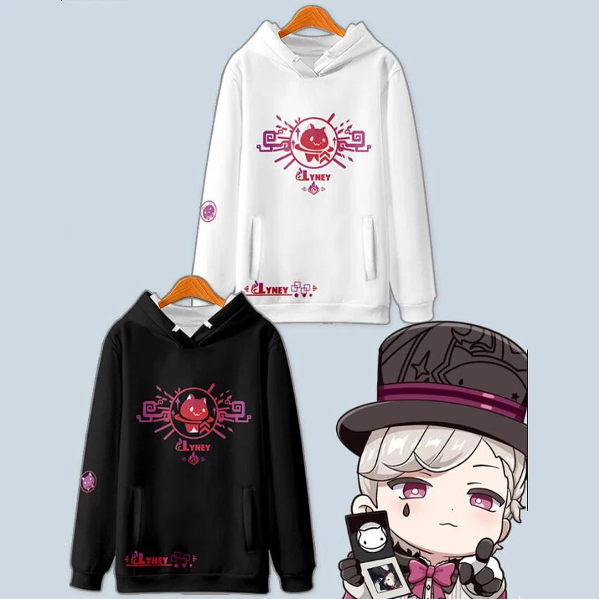 Genshin Impact 3D-Druck übergroße Frauen/Männer Hoodie Sweatshirt Streetwear Hip Hop Pullover Kapuzen jacke Lyney Cosplay Kostüm