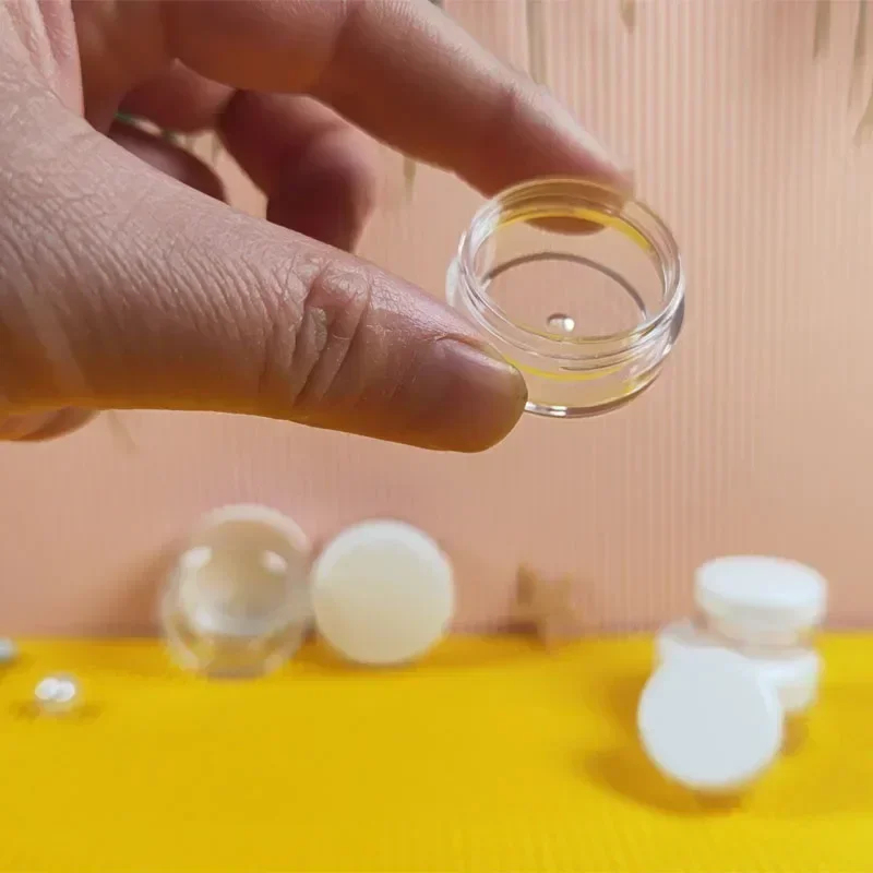 30Pcs Empty 2g-20g Mini Clear Round Plastic Cosmetic Sample Jars Portable Travel Containers For Creams Nail Patch Eye Shadow