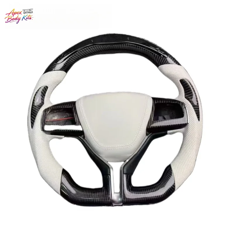 FOR Maserati Ghibli Levante Quattroporte Upgrades and Customizes Carbon Fiber Leather Sports Steering Wheel Without Airbag