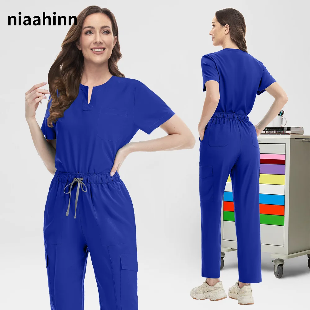

Niaahinn Spa Uniform Health Service Nursing Work Clothes Multicolor Pharmacist Workwear Pet Clinic Doctor Medical Uniforms Women