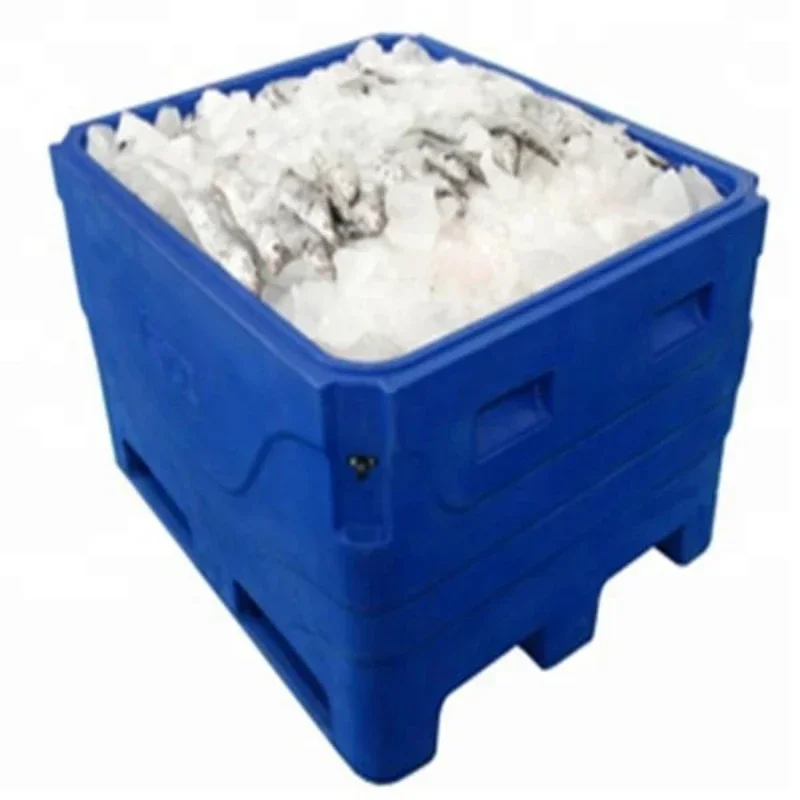 1000 liter square seafood container for outdoor turnover and refrigeration, large food and seafood processing insulated bucket