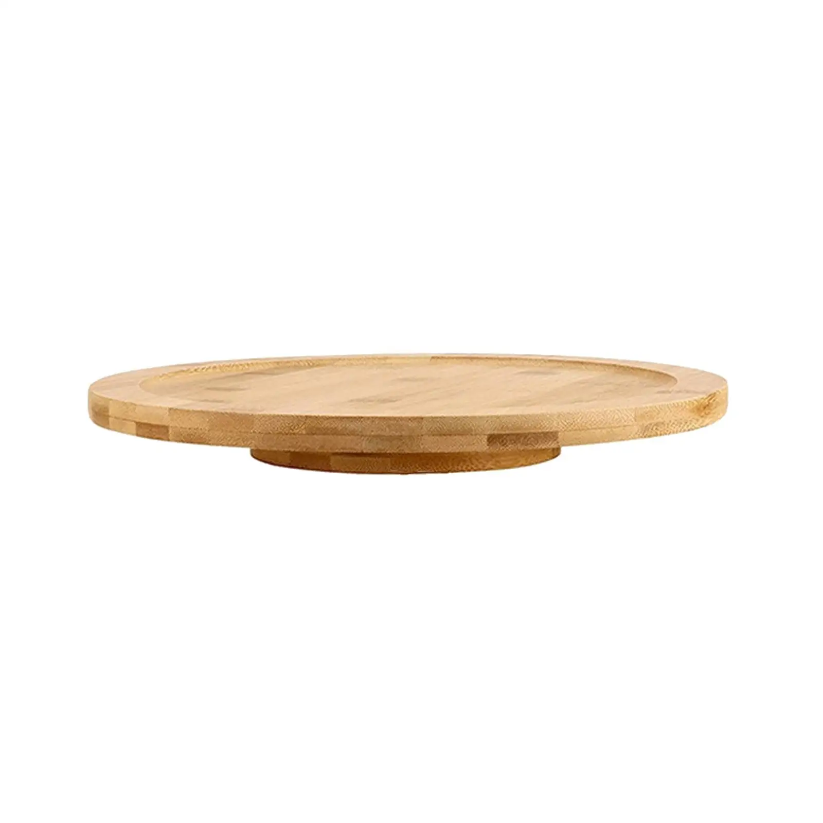 Round Rotating Wooden Platter Table Decoration Tray Organizer Decorative Tray for Dining Table Use Home Kitchen