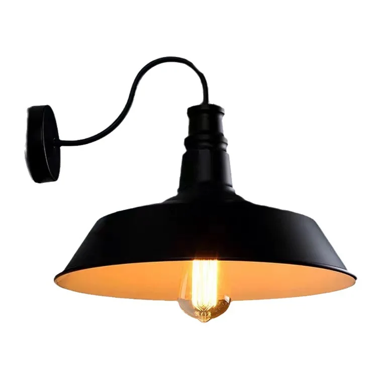 

Bedroom Vintage Pot Lid LED Black 26cm White Home Improvement Building Materials Lamps Lighting Wall Lamps