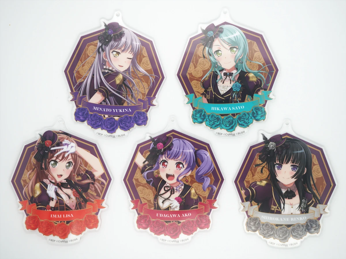 Bang Dream! Roselia Game Anime Imai Lisa Hikawa Sayo Udagawa Ako Minato Yukina Shirokane Rinko BIG 10cm Acrylic Keychain