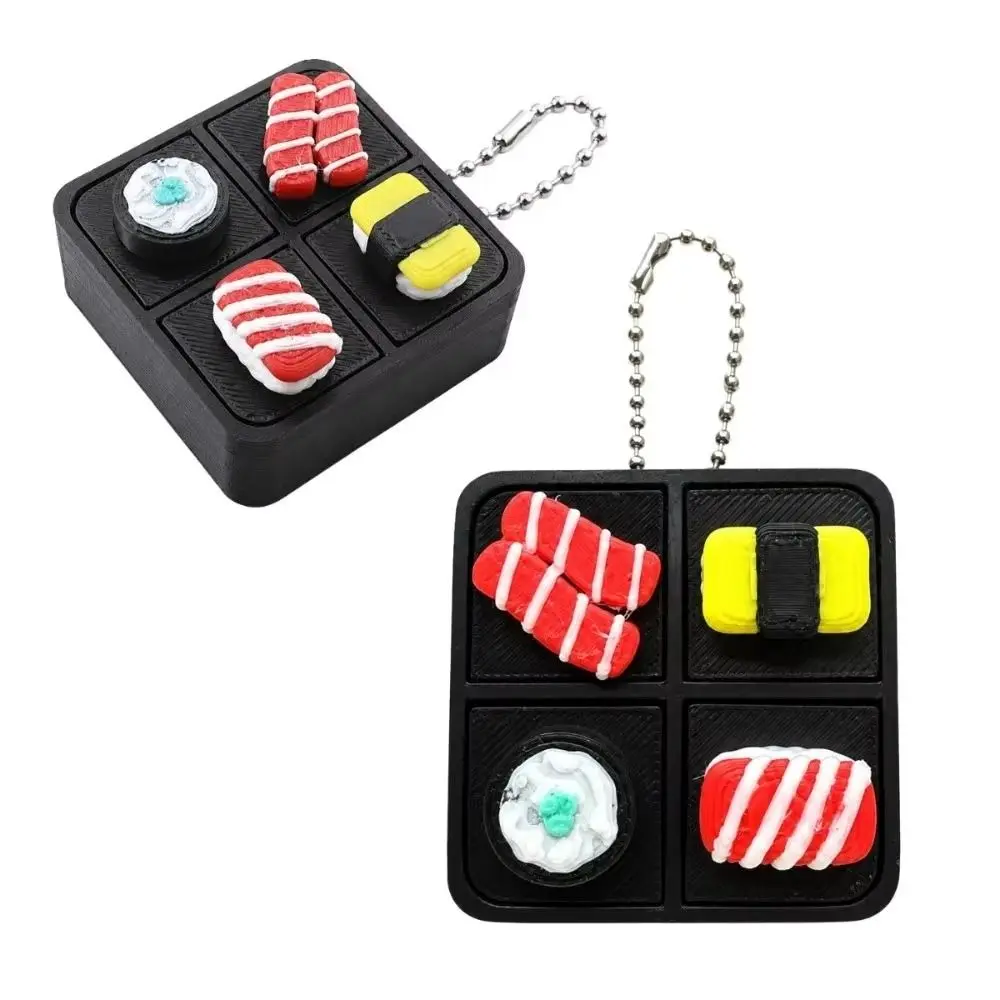 Click Button Simulated Dessert Keychain Cartoon ABS Fingertip Button Keychain Funny Without LED Light Keyboard Key Cap Pendant