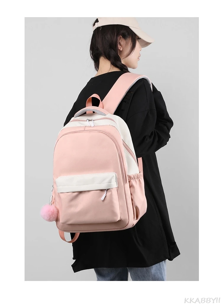 Kamado Nezuko Demon Slayer Anime Sweet Soft zaino per studenti di grande capacità studenti universitari Patchwork Laptop Simple Mochilas