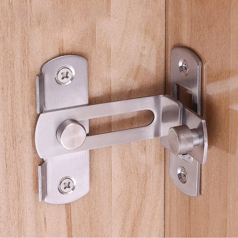 

90 ﾰ Right Angle Door Latch Stainless Steel Door Lock Bolt for Barn Sliding Door Flip Door Buckle Household Hardware Supplies