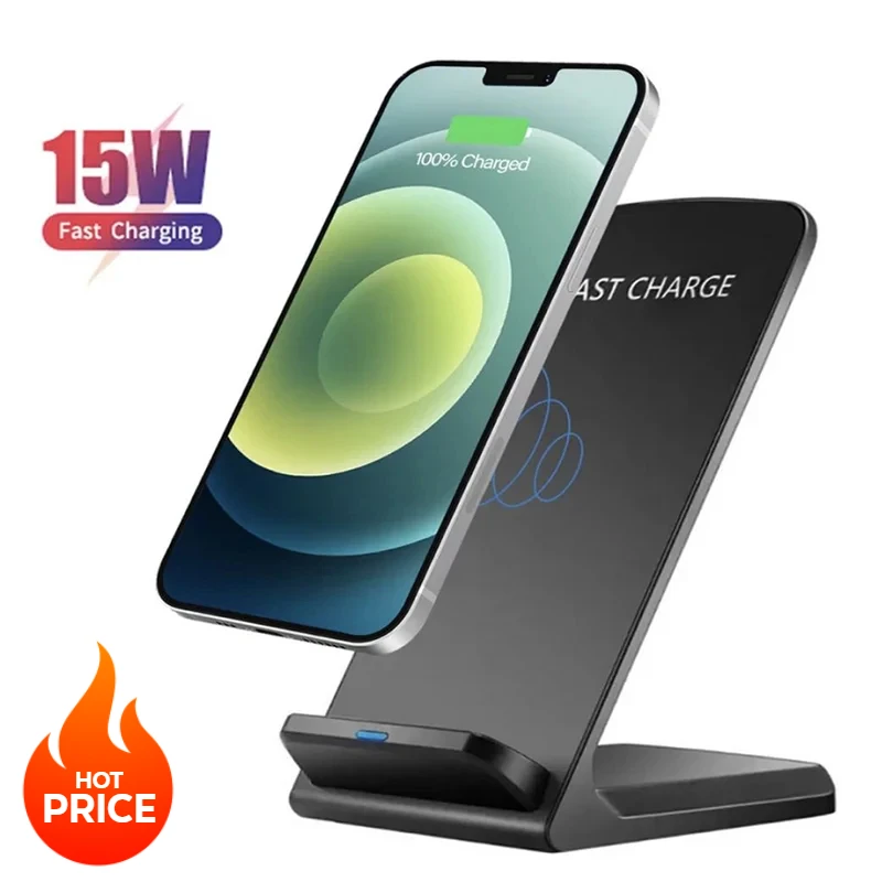 

Wireless Charger Dock Station for IPhone 13 12 Pro Induction Chargers Fast Charging for Xiaomi Samsung Series Phone Holder 15W