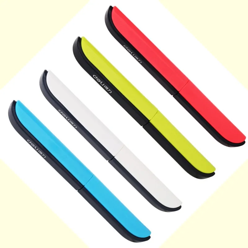 Deli-Mini tijeras de acero inoxidable, herramienta de seguridad plegable para Sastre, cortador pequeño portátil, corte para estudiantes, papelería, regalo