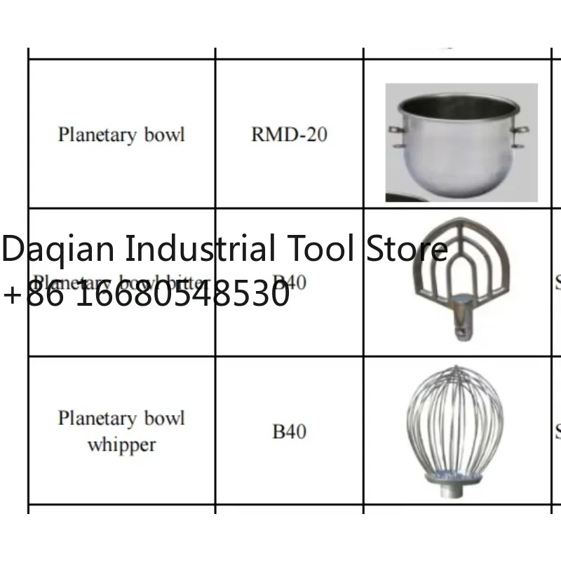 y4sELECTRIC Stainless Steel Bowl Hook Accessories Cake Bread Dough Pmixing Planetary Stand Mixer Spare Parts for Sale Machine