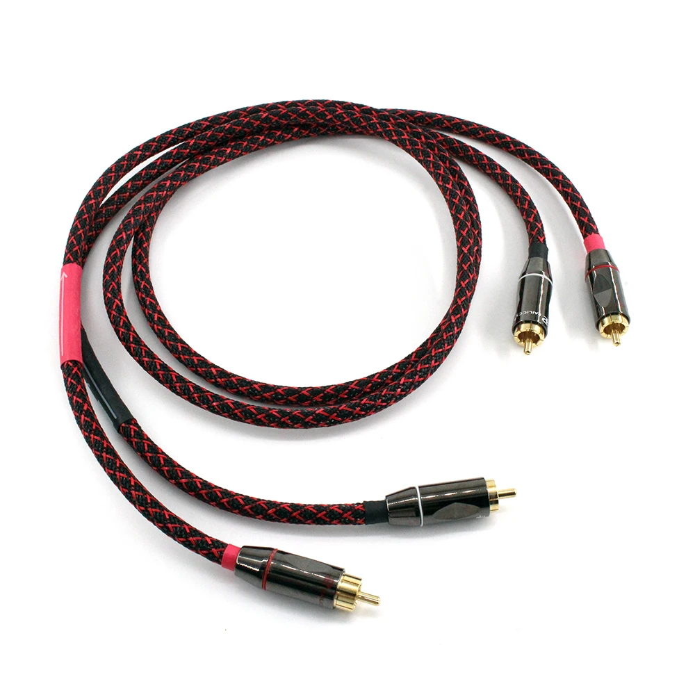 

2Pcs/Pair CANARE Professional Audio Grade RCA Cable W/ Budweiser Male RCA to RCA HIFI For Amplifier DAC TV / 0.2M- 5M NO1036