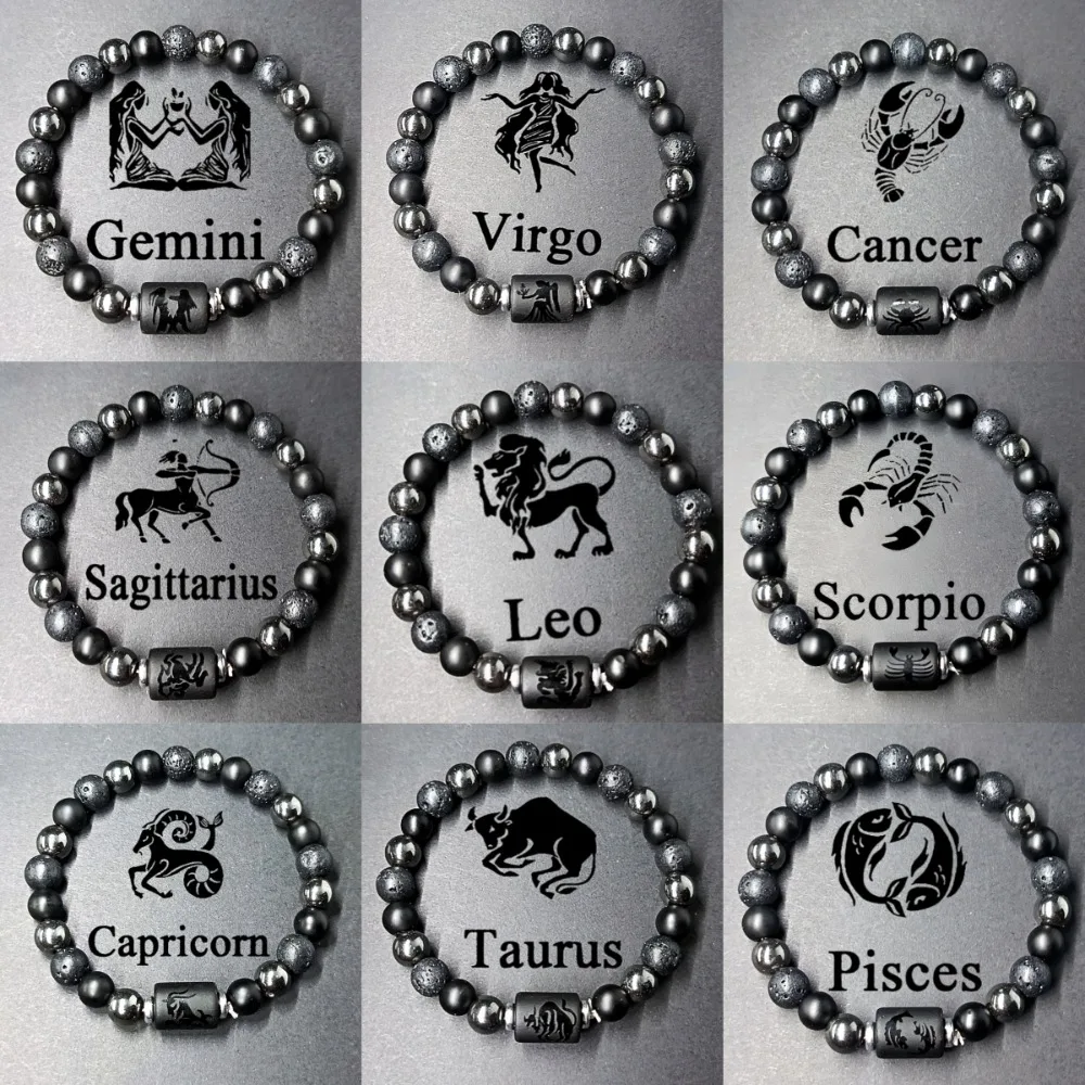 Браслет с 12 знаками зодиака Homme, 12 созвездий, ювелирные изделия для женщин, Скорпион, Близнецы, Стрелец, браслет, подарок дружбы, оптовая продажа