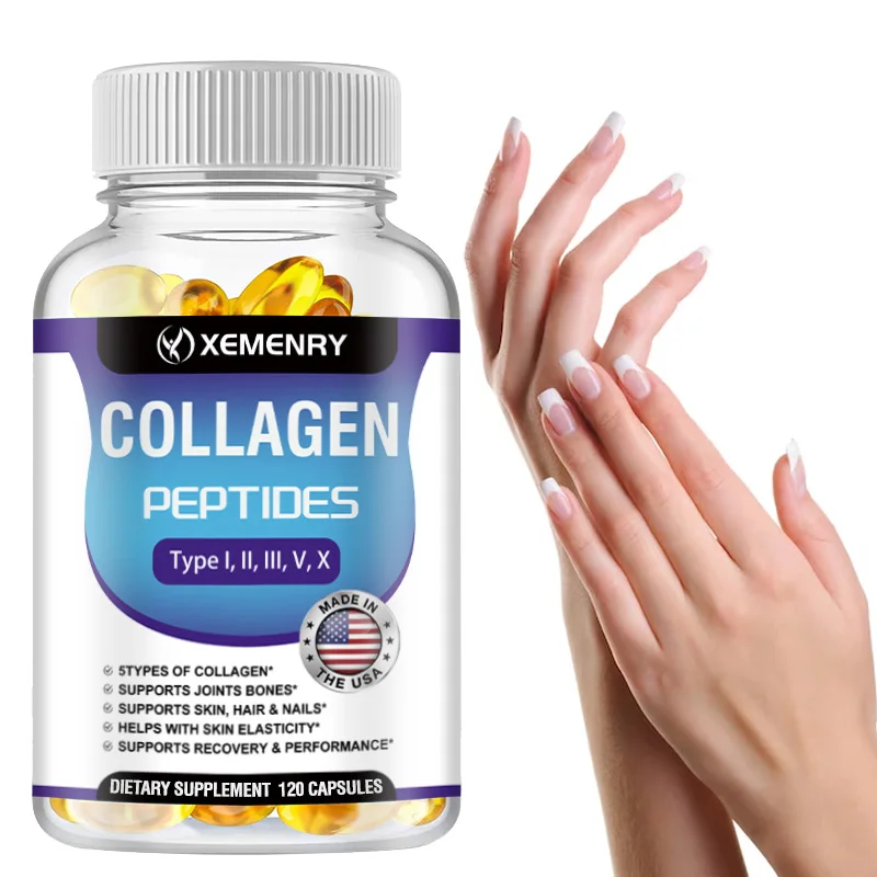 

Collagen Peptide Capsules - Anti Aging, Tightens Skin, Hair, Nail, Skin, and Joint Health Supplements
